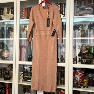 Size L Gabrielle Union Blush party dress- midi length